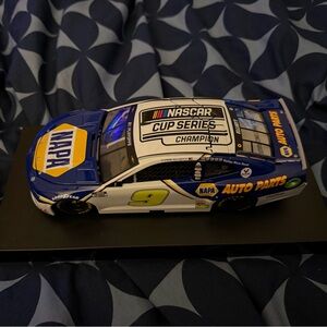 Nascar Blue and White Model Car